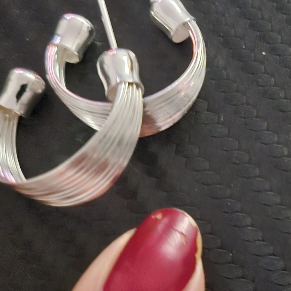 Elegant Silver Hoop Earrings